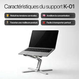 Support d'ordinateur portable - Modèle K-01